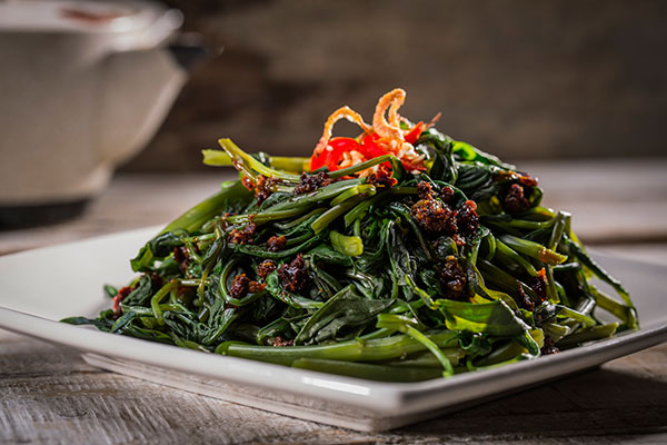 Water Spinach with Shrimp Paste 
