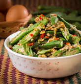 Delicious Meal: Stir-fried Okra with Egg