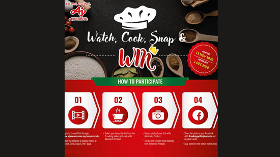 Ajinomoto Offers Attractive Prizes through Online Cooking Activity