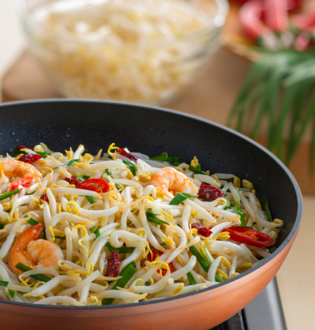 Stir-Fried Bean Sprout with Prawn