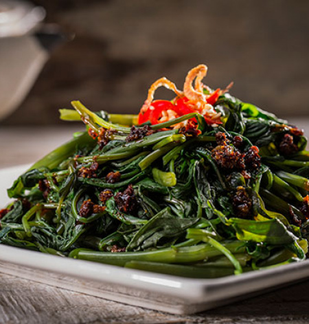 Water Spinach with Shrimp Paste 